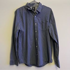 Volcom Long Sleeve button down Gray L (Flatts LS Woven)